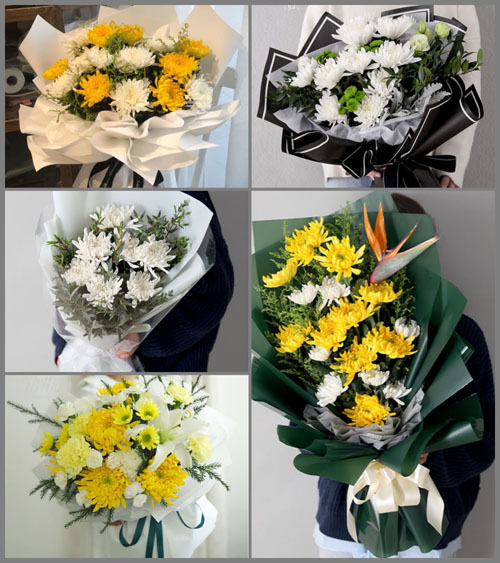山东聊城东昌府区韩集乡白事花束代送